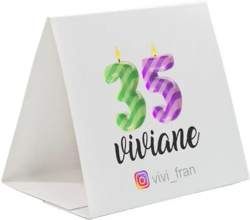Prisma / Marcador de mesa personalizado festas