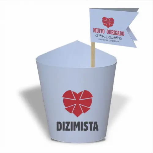 Rótulo mini suculenta + tag bandeira + palito. Dizimista