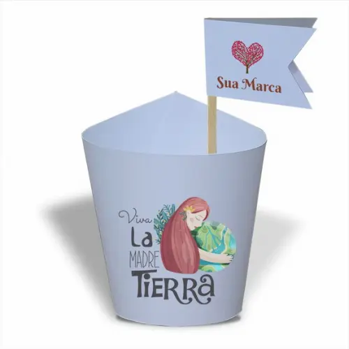 Rótulo mini suculenta + tag bandeirinha + palito. Eco