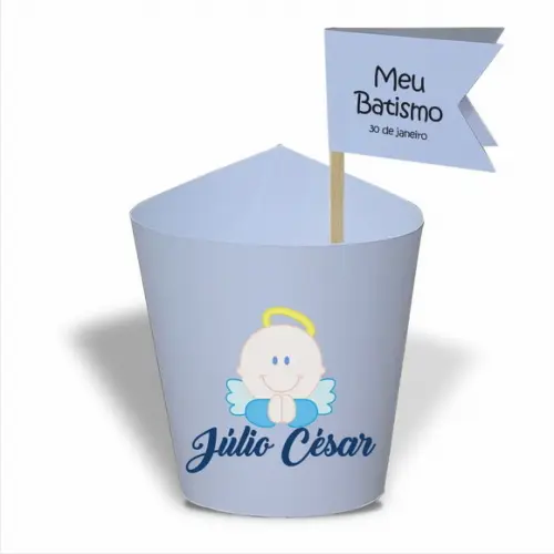 Rótulo mini suculenta + tag bandeirinha + palito. Infantil