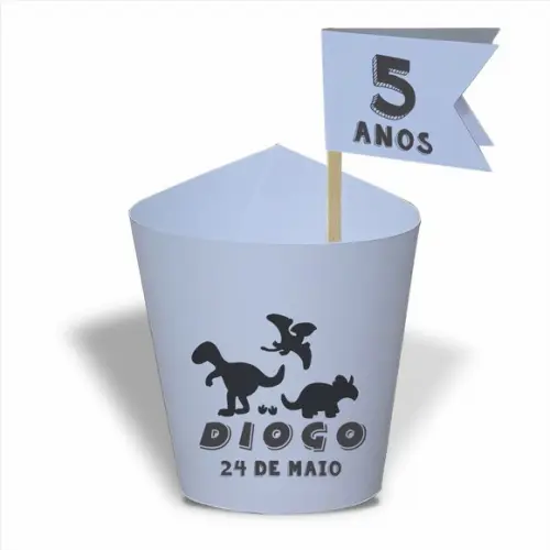 Rótulo mini suculenta + tag bandeirinha + palito. Infantil