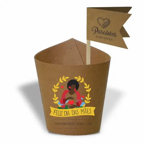 Rótulo Mini Suculenta Dia das Mães, Personalizado. Mod.05