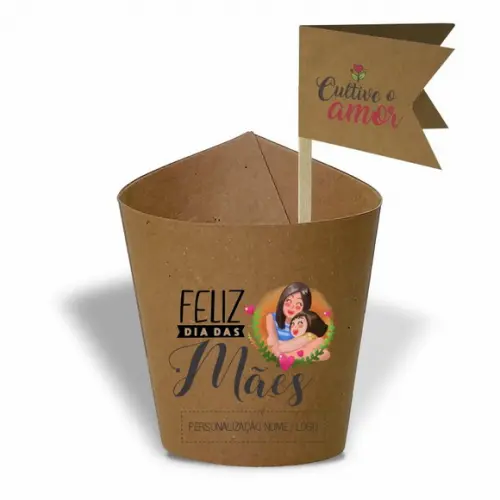 Rótulo Mini Suculenta Dia das Mães, Personalizado. Mod.03