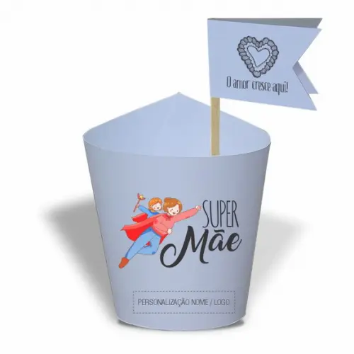 Rótulo Mini Suculenta Dia das Mães, Personalizado. Mod.04