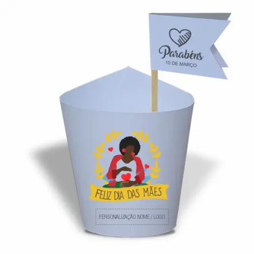 Rótulo Mini Suculenta Dia das Mães, Personalizado. Mod.05