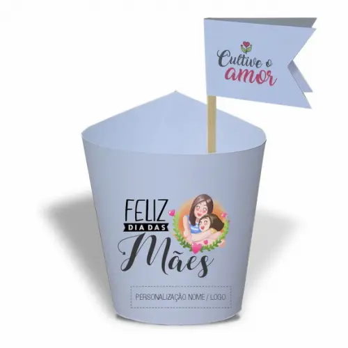 Rótulo Mini Suculenta Dia das Mães, Personalizado. Mod.03