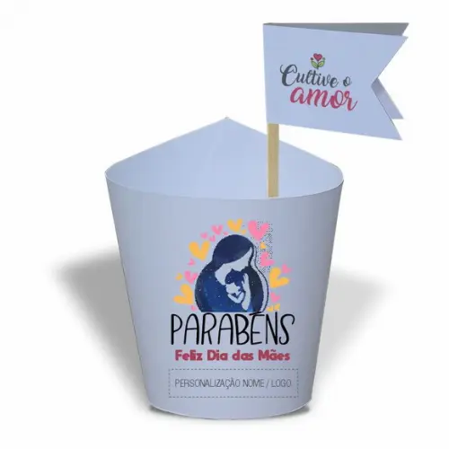 Rótulo Mini Suculenta Dia das Mães, Personalizado. Mod.09