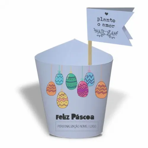 Rótulo Mini Suculenta Feliz Páscoa, Personalizado. Mod.01