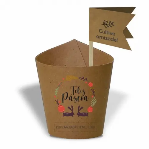 Rótulo Mini Suculenta Feliz Páscoa, Personalizado. Mod.03