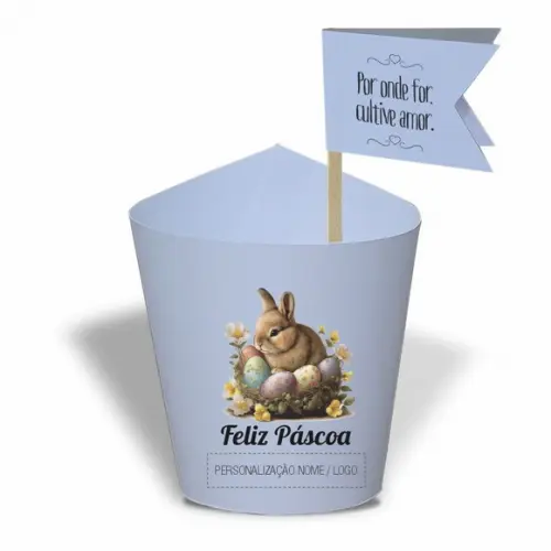 Rótulo Mini Suculenta Feliz Páscoa, Personalizado. Mod.04