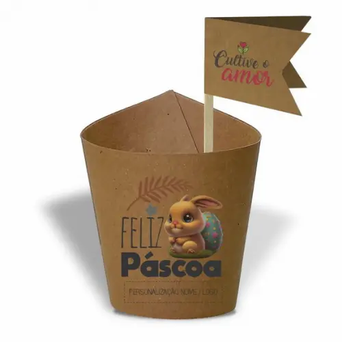 Rótulo Mini Suculenta Feliz Páscoa, Personalizado. Mod.05