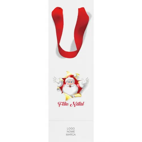Sacola Garrafa Personalizada Natal e Boas Festas. Mod065.