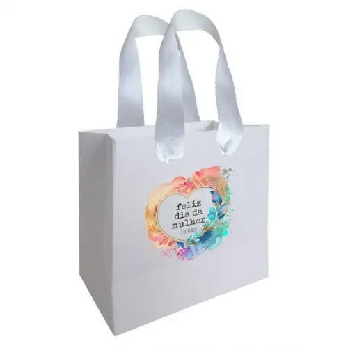 Sacolinha com Alça, Dia das Mulheres, Personalizada. Mod.01.