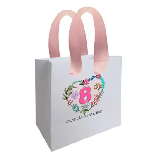 Sacolinha com Alça, Dia das Mulheres, Personalizada. Mod.03