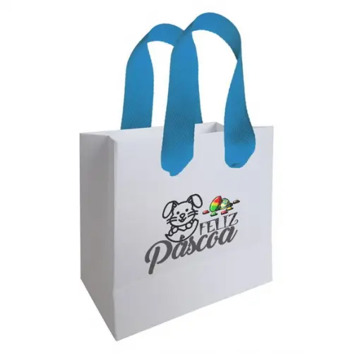 Sacolinha com Alça, Feliz Páscoa, Personalizada. Mod.08.