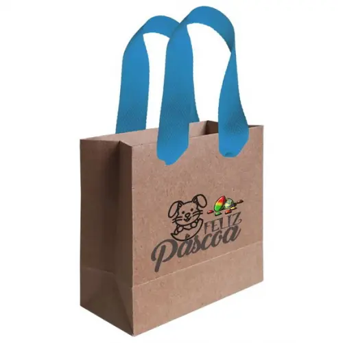 Sacolinha com Alça, Feliz Páscoa, Personalizada. Mod.08.