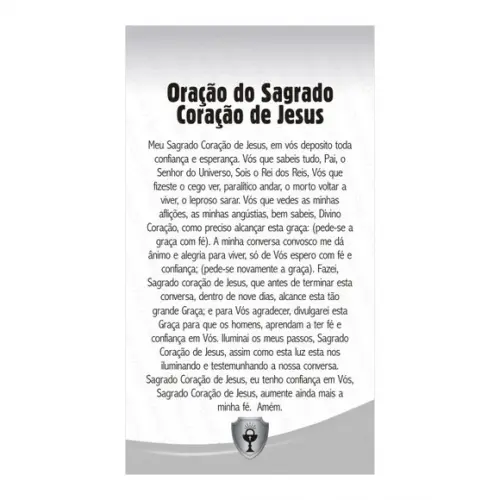 SAGRADO CORAÇÃO DE JESUS | CARTÃO DE BOLSO + MINI IMAGEM
