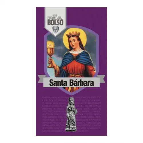 SANTA BÁRBARA | CARTÃO DE BOLSO + MINI IMAGEM