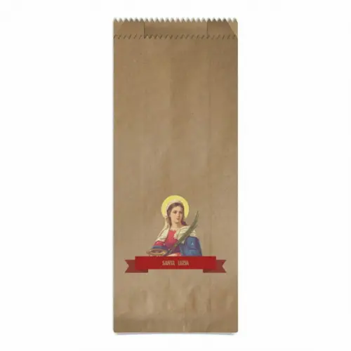 Santa Luzia - Saquinho Kraft Simples Personalizado