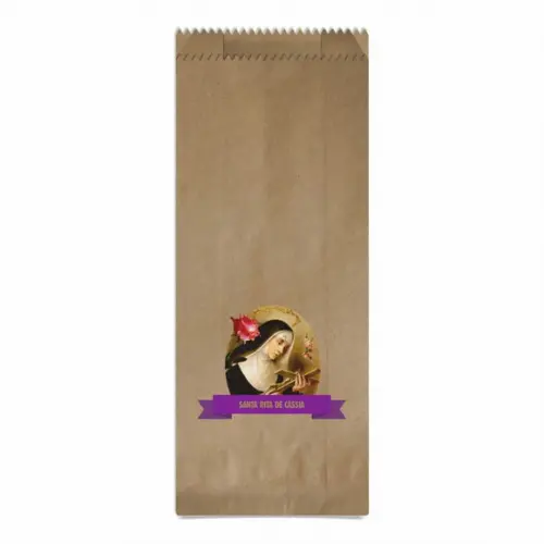 Santa Rita de Cássia - Saquinho Kraft Simples Personalizado
