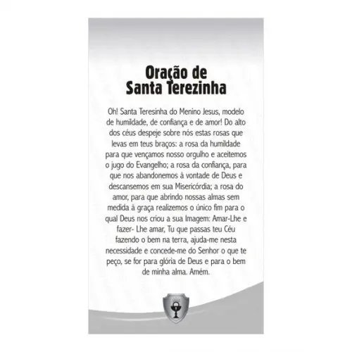 SANTA TEREZINHA | CARTÃO DE BOLSO + MINI IMAGEM