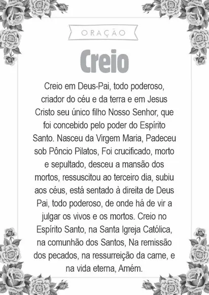 Santinho Creio. Pcte c/ 250 Unids