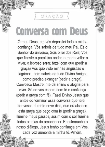 Santinho Conversa com Deus. Pcte c/ 250 Unids
