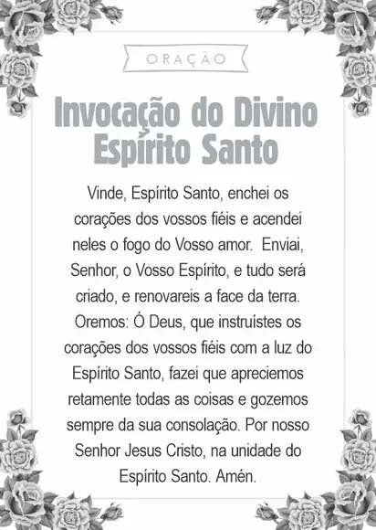 Santinho Invocação Divino Espírito Santo. Pcte c/ 250 Unids