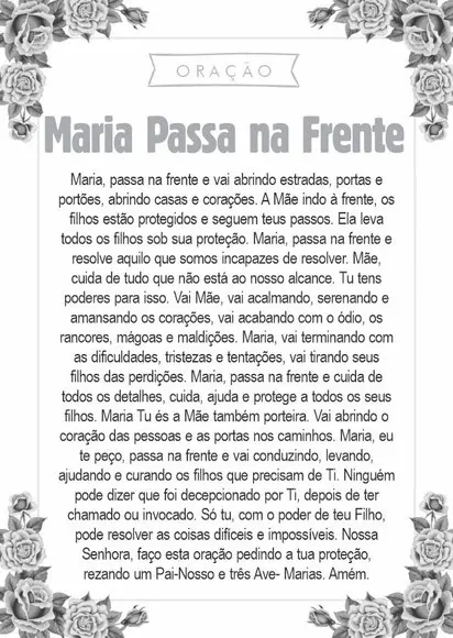 Santinho Maria Passa na Frente. Pcte c/ 250 Unids