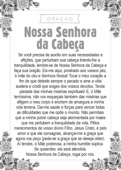 Santinho Nossa Senhora da Cabeça. Pcte c/ 250 Unids