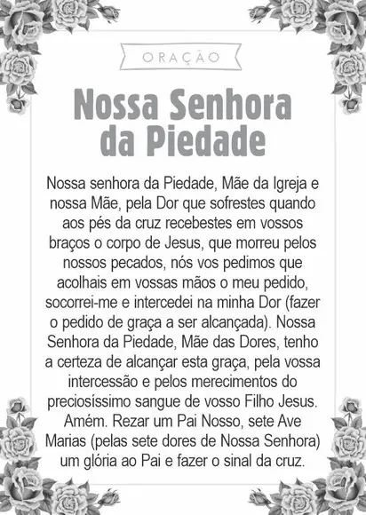 Santinho Nossa Senhora da Piedade. Pcte c/ 250 Unids