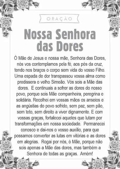 Santinho Nossa Senhora das Dores. Pcte c/ 250 Unids