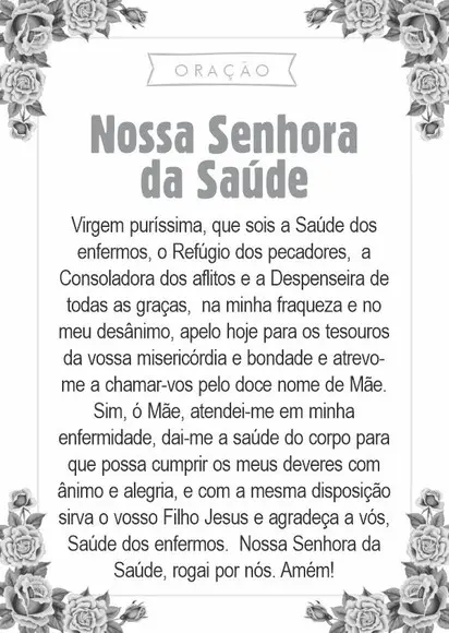 Santinho Nossa Senhora da Saúde. Pcte c/ 250 Unids