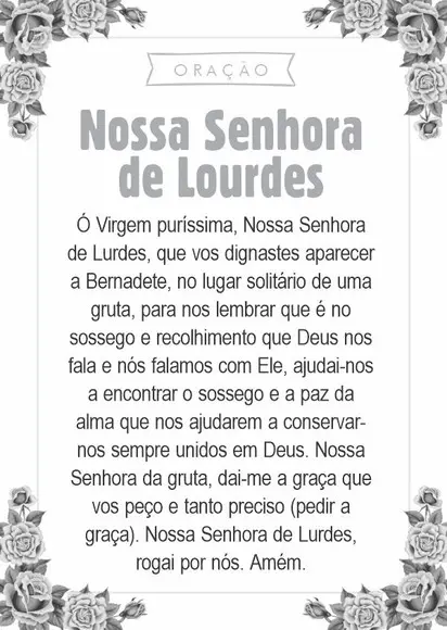Santinho Nossa Senhora de Lourdes. Pcte c/ 250 Unids