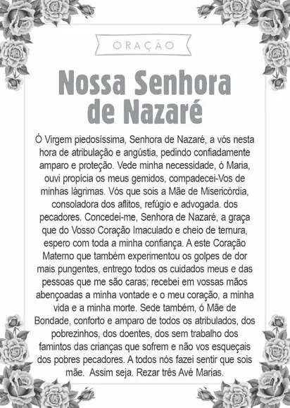 Santinho Nossa Senhora de Nazaré. Pcte c/ 250 Unids