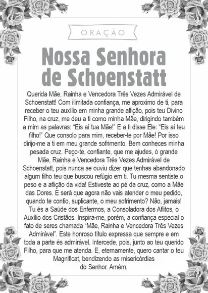 Santinho Nossa Senhora de Schoenstatt. Pcte c/ 250 Unids