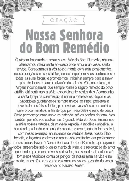 Santinho Nossa Senhora do Bom Remédio. Pcte c/ 250 Unids