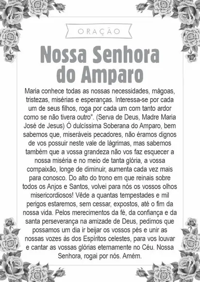 Santinho Nossa Senhora do Amparo. Pcte c/ 250 Unids