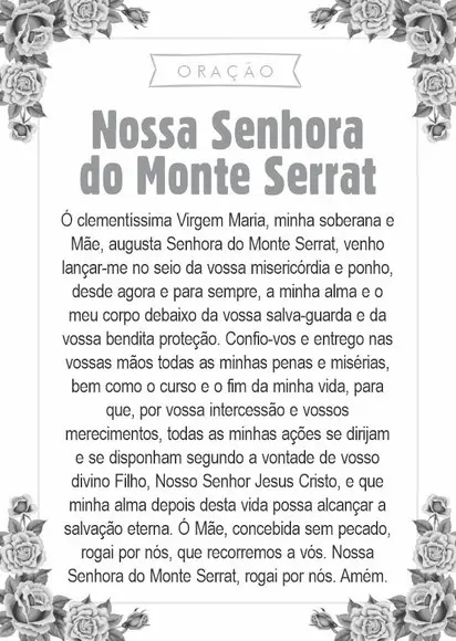 Santinho Nossa Senhora do Monte Serrat. Pcte c/ 250 Unids
