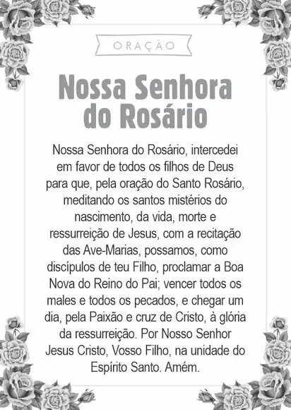 Santinho Nossa Senhora do Rosário. Pcte c/ 250 Unids