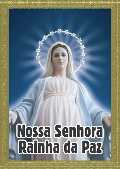 Santinho Nossa Senhora Rainha da Paz. Pcte c/ 250 Unids