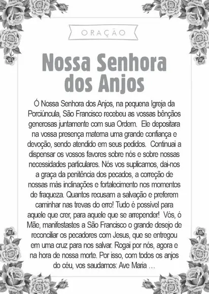 Santinho Nossa Senhora dos Anjos. Pcte c/ 250 Unids