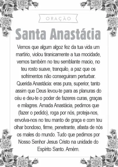 Santinho Santa Anastácia. Pcte c/ 250 Unids
