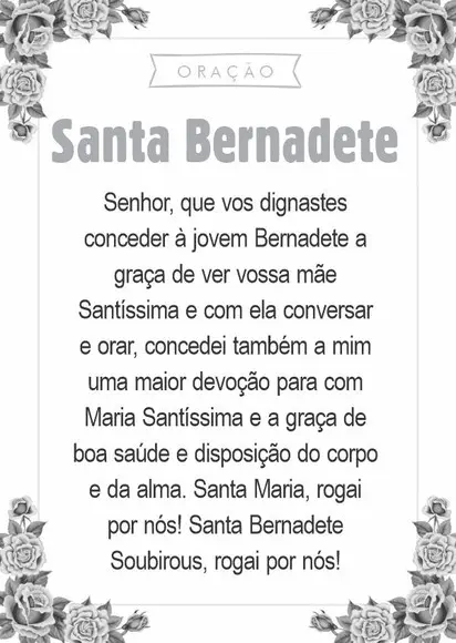 Santinho Santa Bernadete. Pcte c/ 250 Unids