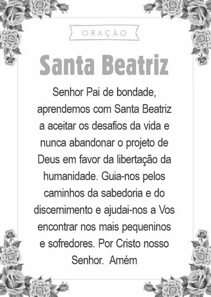 Santinho Santa Beatriz. Pcte c/ 250 Unids