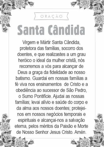 Santinho Santa Cândida. Pcte c/ 250 Unids