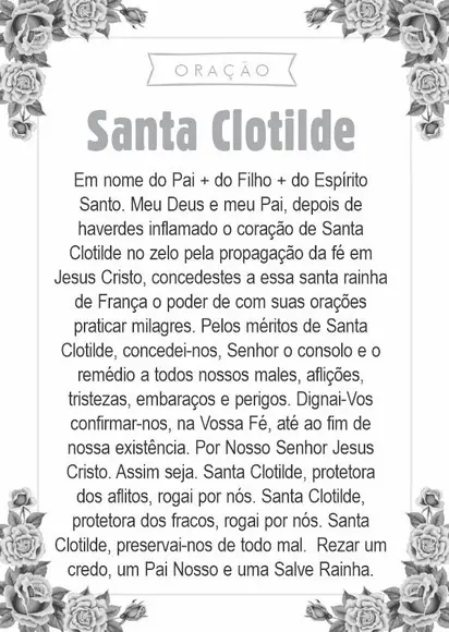 Santinho Santa Clotilde. Pcte c/ 250 Unids