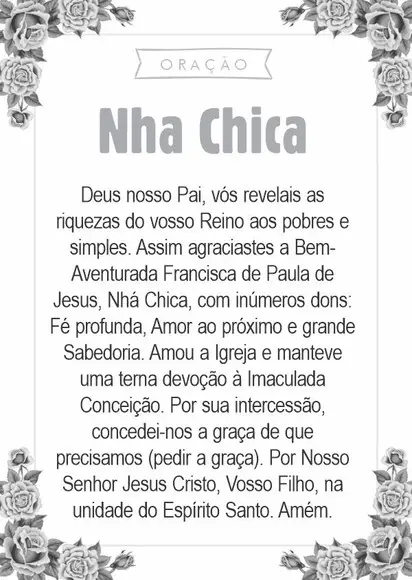 Santinho Santa Nha Chica. Pcte c/ 250 Unids