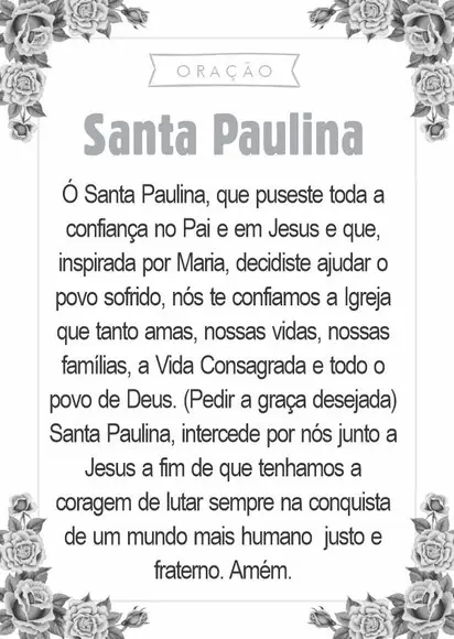 Santinho Santa Paulina. Pcte c/ 250 Unids
