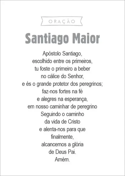 Santinho Santiago Maior. Mod2. Pcte c/ 250 Unids